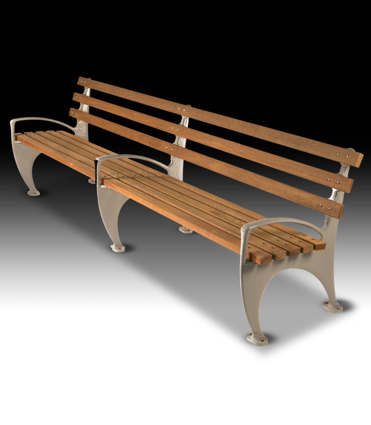 CC913 1964 World's Fair Bench with Arms4 Feet No Plaque